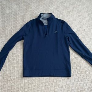 Navy Blue Vineyard Vines Lightweight Quarterzip